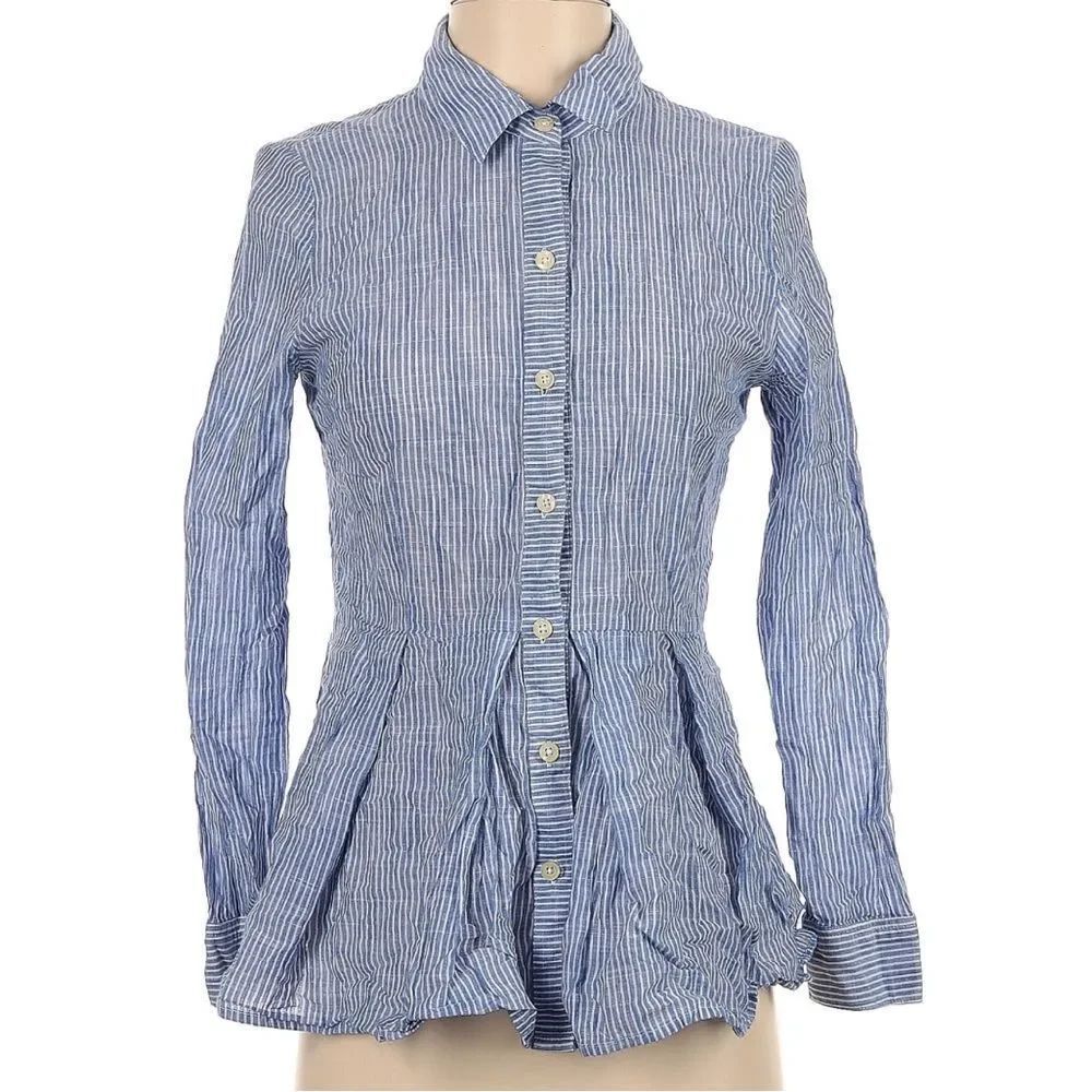 Anthropologie 11.1. Tylho long Sleeve Button-Down Shirt XS
